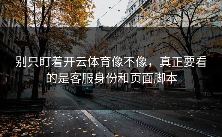 别只盯着开云体育像不像，真正要看的是客服身份和页面脚本